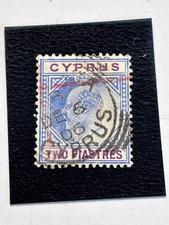 Timbre CYPRUS GB 6 . 12 . Edward 2Pia 1906 / TR693