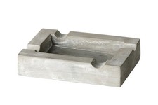 Zigarren Aschenbecher Beton grau, 4 Ablagen, 15,5 x 11,5 x 3,2 cm