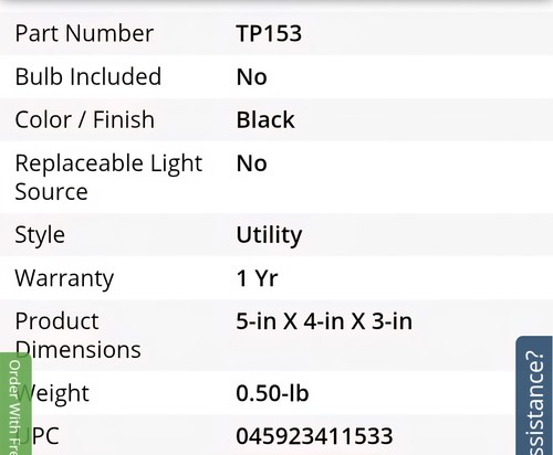 12pk Nuvo Lighting Tp153 Black Live End And Canopy - Black - Picture 3 of 4