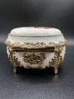 Vtg HandPainted Porcelain Gold Sankyo Music Trinket Box made in Japan — photo 10