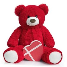 Big Teddy Bear Large Teddy Bear Stuffed Animal Birthday Valentines 36 inch Red