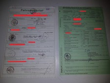 Fahrzeugbrief KFZ Brief 1989 VW T3 Typ 255 Bus Bulli Kleinbus Beleg für Sammler