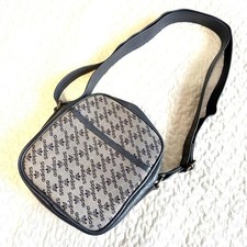 adidas Monogram Logo Pattern Shoulder Bag Blue Pre-owned Vintage 90s Beams