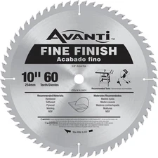 Avanti 10 In. 60-Tooth Fine  Circular Saw Blade A1060X AvantiPRO A1060X