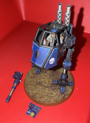 40k Astra Militarum Cadian Sentinel Painted + Extra Parts Pro Painted