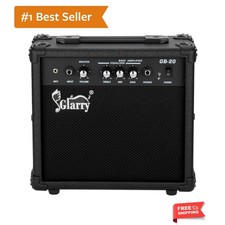 Electric Bass Combo Amp, Portable Amp with Headphone MP3 Input, 20W Practice ...