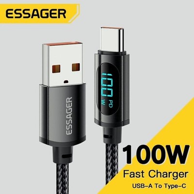 2m 100W 7A Schnell Ladekabel USB Typ C Daten for Android phone Handy mit Display