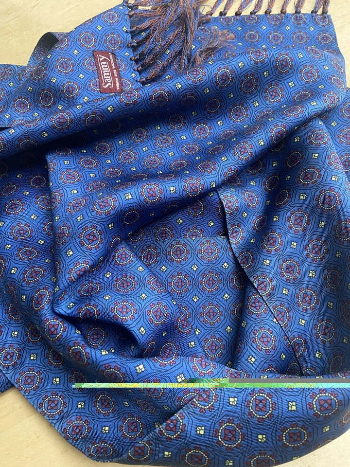 Vintage SAMMY DICEL Scarf Dapper Scooter Mod Indie Goodwood Ascot 1960 1970s - Image 3 of 4