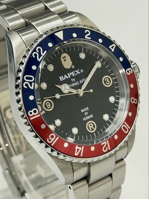 A BATHING APE BAPEX TYPE 1 Automatic Date “Pepsi” Red Blue Men's