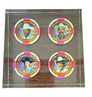 Gold Coast Las Vegas Rodeo Legends $100 Casino Chips Set of 4 Whitfield