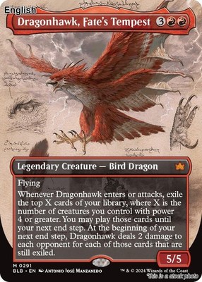 Dragonhawk, Fate's Tempest (Borderless) EN [BLB - 291] - NM TCG MTG