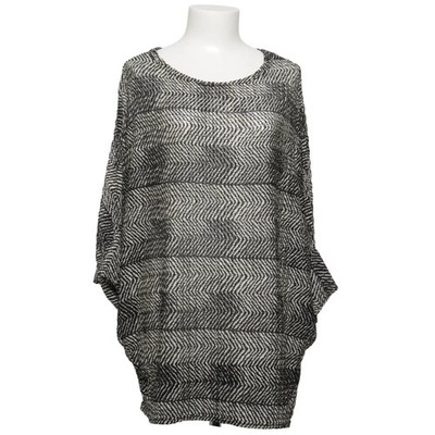 Chic London, Top, Größe: M/L, Schwarz/Weiß/Mehrfarbig, Polyester, Chevron #59x