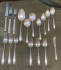 Antique SILVER FLUTES by TOWLE Sterling Silver Flatware Set - Lot of 17 pieces
