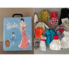 Vintage 1960s Barbie Ken Clothing Lot with Ponytail Case, 30 Pieces As-Is