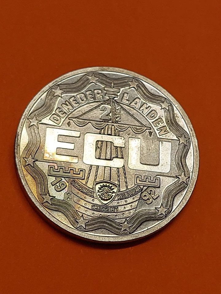 Niederlande 2,5= 2½ ECU 1992 König Willem I Münze Coin Sammlung Stempelglanz STG - Bild 2 von 4