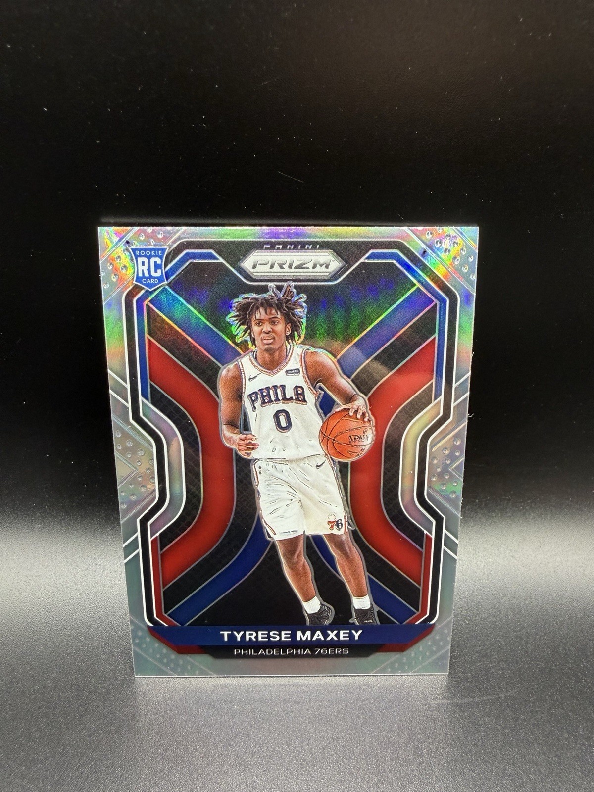 2020-21 Panini Prizm Tyrese Maxey Silver Prizm RC Rookie #256