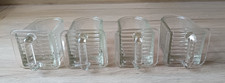 4 Schöne alte kleine Glas Schütten Heye Schauenstein Pressglas
