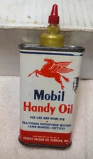 Mobil Handy oil   Household oil tin can advertising gas station