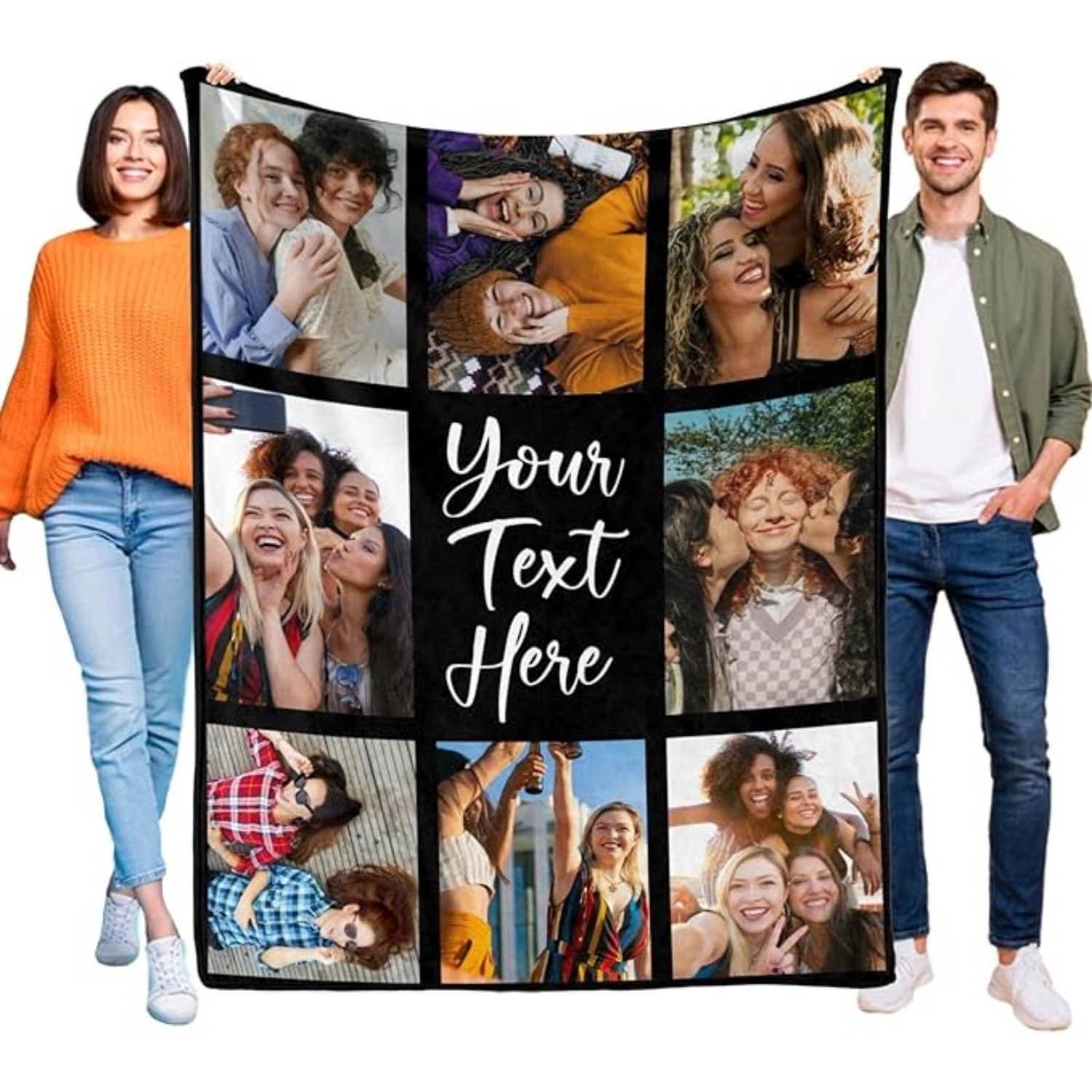 With Photos Text,custom Blanket For Best Friend Friendship&radic;