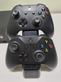 Xbox One X 1TB Console System Bundle 2 Games Controllers Lot Rechargeable Cords