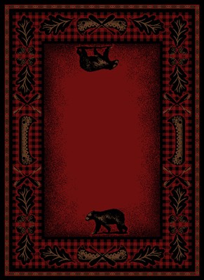 American Destinations Woodlands Plaid Claret 2'3''x3'3''