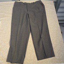 Joseph  Feiss Comfort Stretch Wool Dress Pants Gray 36 Straight Leg Flat Front