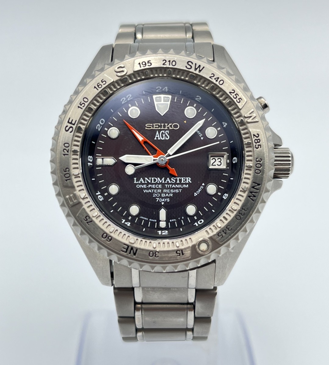 Seiko 5M45-6A00 Landmaster AGS Kinetic Titanium Quartz Watch New