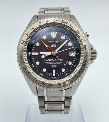 Seiko 5M45-6A00 Landmaster AGS Kinetic Titanium Quartz Watch New