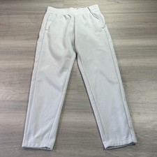 Adidas Performance Pants Womens Medium Gray Fleece Joggers Tapered Logo JG6021