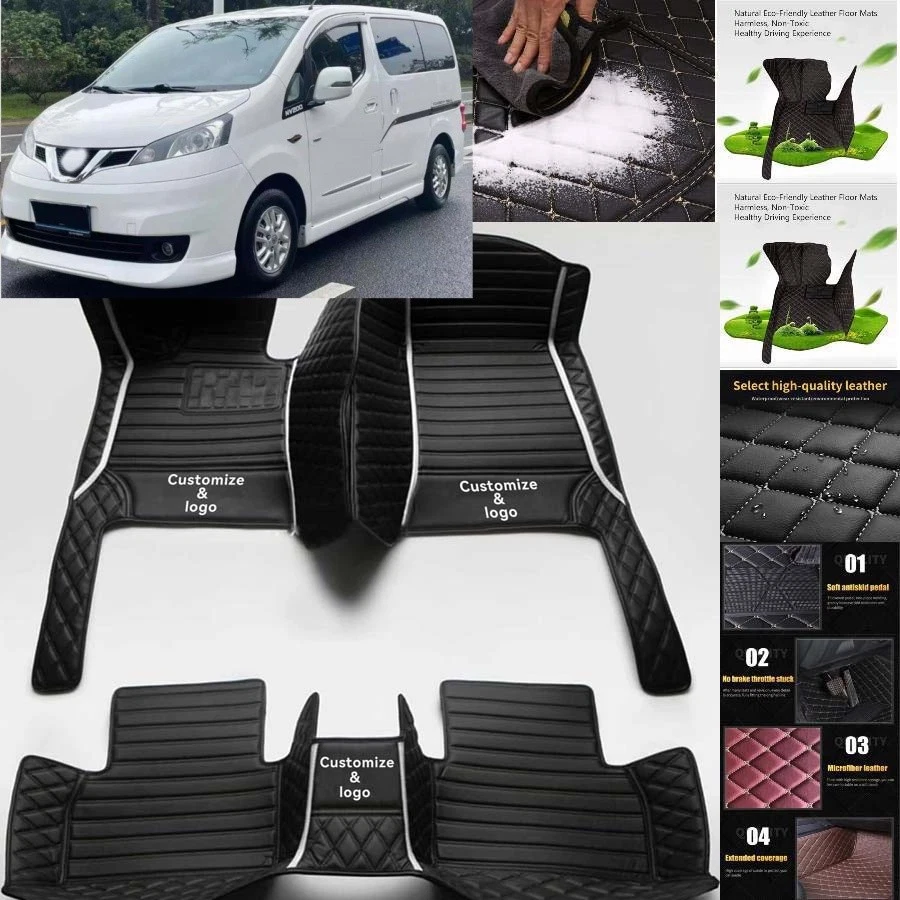 For Nissan NV Car Floor Mats Luxury Waterproof Liners Carpets Cargo Custom - Image 3 of 4
