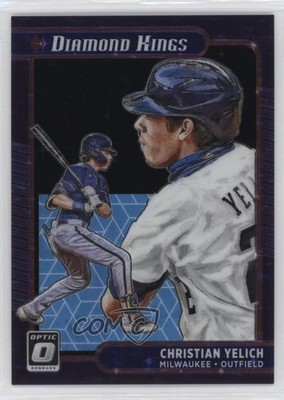 2021 Donruss Optic Diamond Kings Black Stars Prizm /149 Christian Yelich #24 nd3