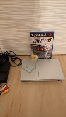 Sony Playstation 2 Slim Silber Mit Memory Card + Spiel