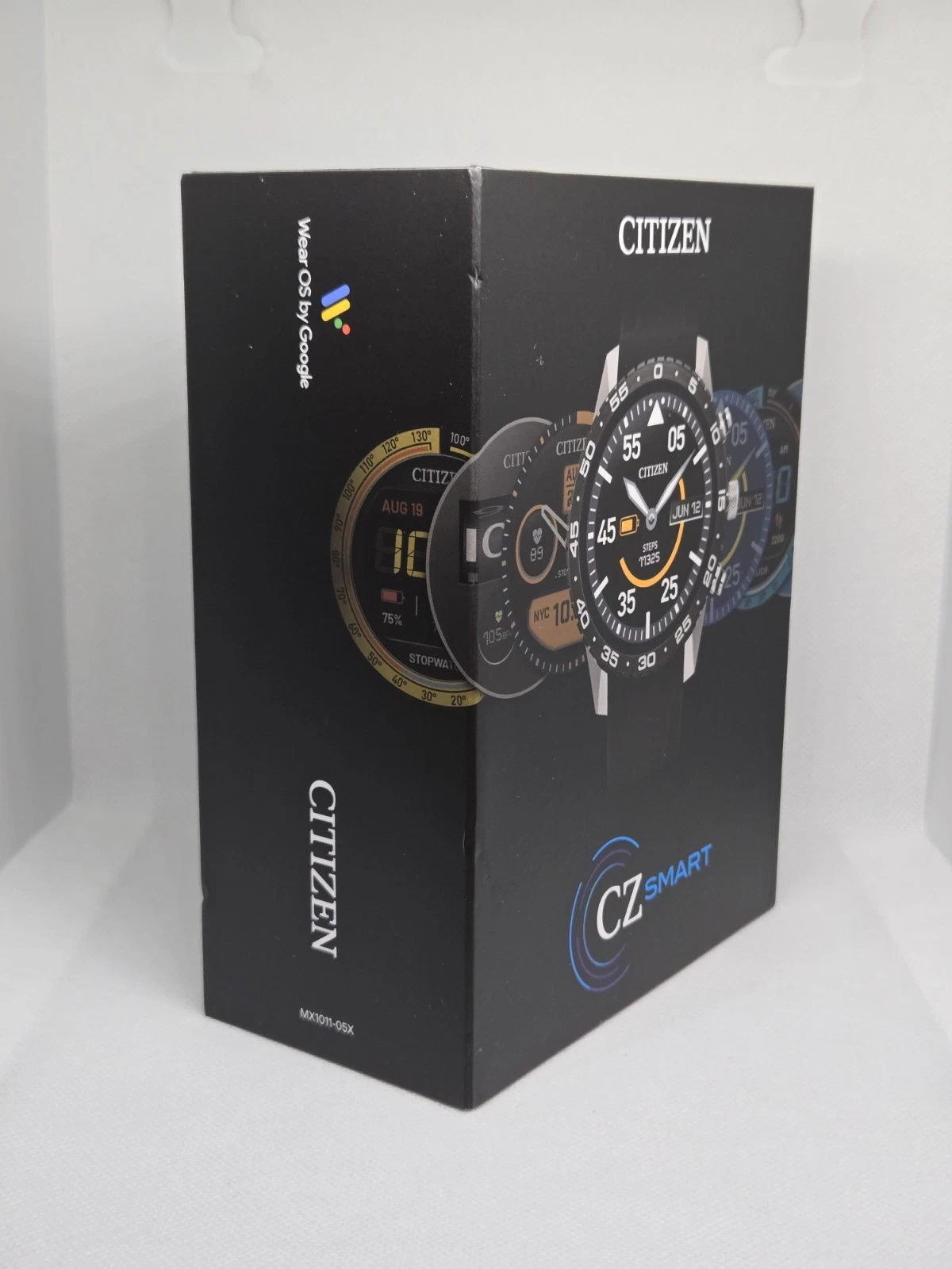 Citizen CZ Smart Wear OS Smartwatch MX1011-05X Black Silicone Strap/Sealed, New