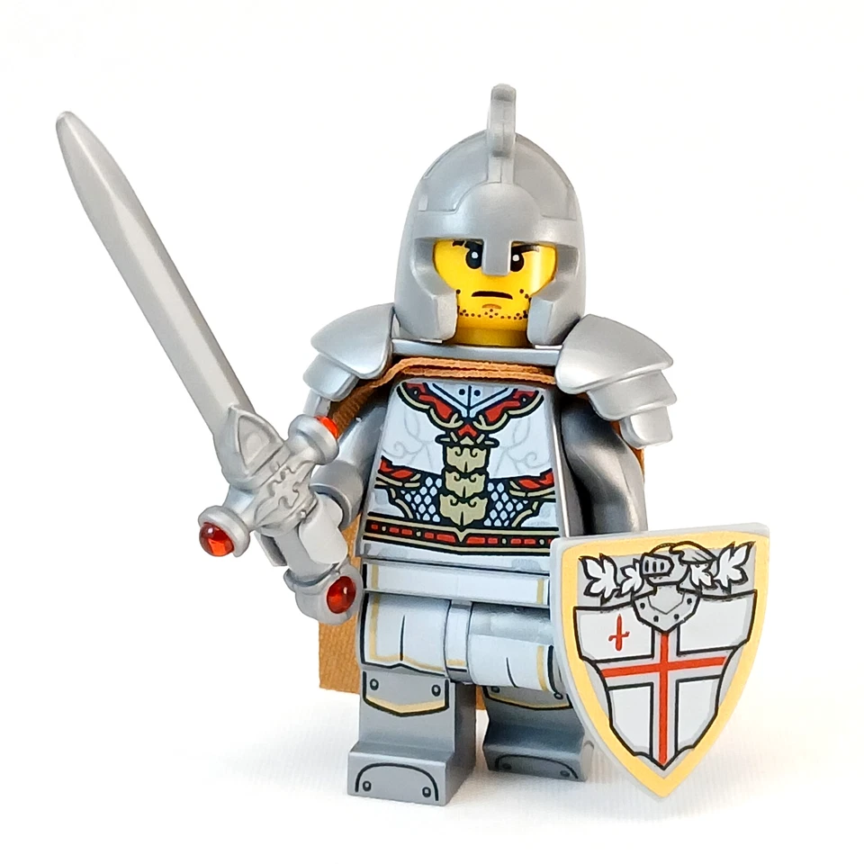 LEGO Castillo Cruzado Paladín Caballero Minifigura LOTR Mazmorras Serie BAM D&D Foto 3 de 4