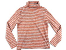 VINTAGE 70'S UNIONMADE STRIPED TURTLENECK ACRYLIC MULTICOLOR LONG SLEEVE WOMEN 