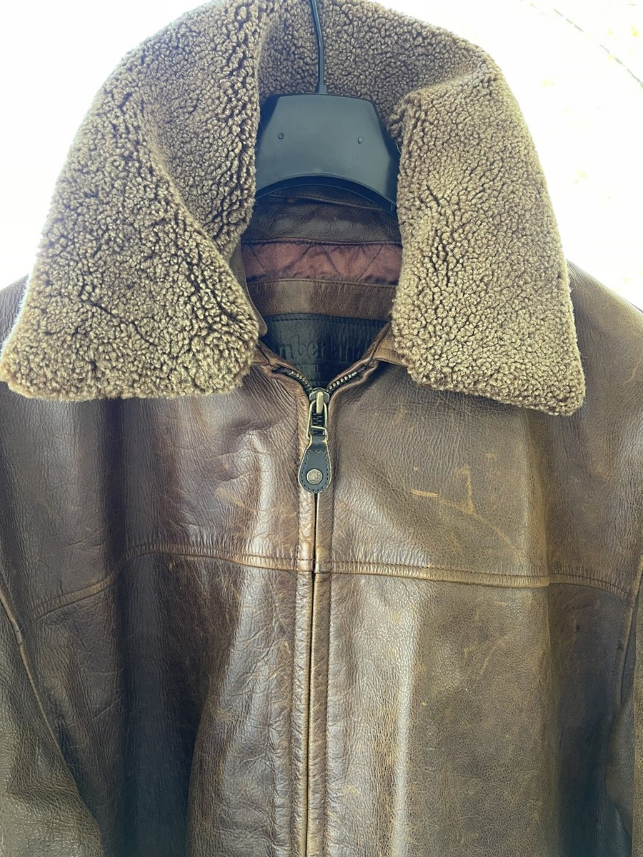 Vintage Timberland Weathergear XL Leather Jacket W. Detachable
