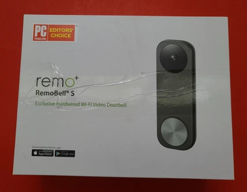 Remo+ RemoBell S WiFi Video Doorbell Camera with HD Video, Motion Sensor, 2-Way