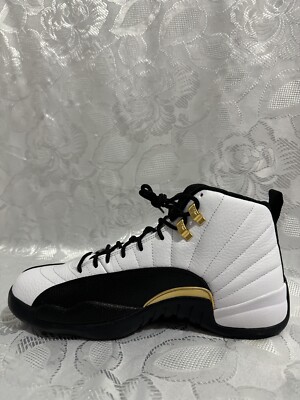 AIR JORDAN 12 RETRO 11.5 WHITE METALLIC GOLD TAXI CT8013 170 BLACK