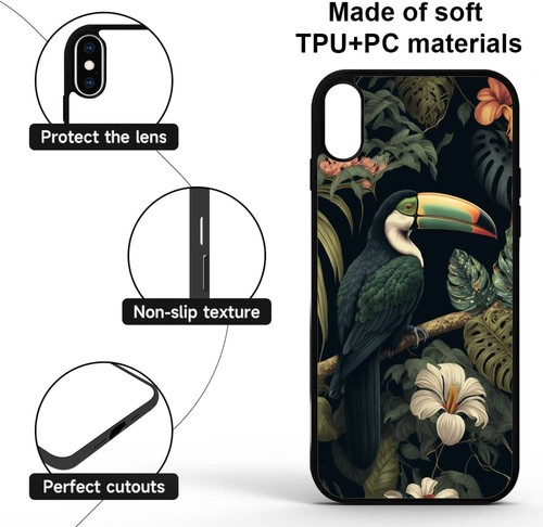 color tucan ornament Trendy Case For Motorola Moto Google Pixel OnePlus - Picture 13 of 25