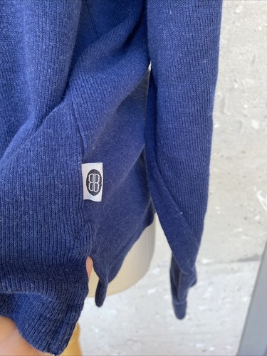 Vintage Bill Blass Thermal Henley Mens XL Navy Blue Waffle Knit - 第 12/13 張圖片