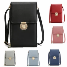 Women's Small Crossbody Leather Cell Phone Bag Wallet Pouch Purse Shoulder Bag
