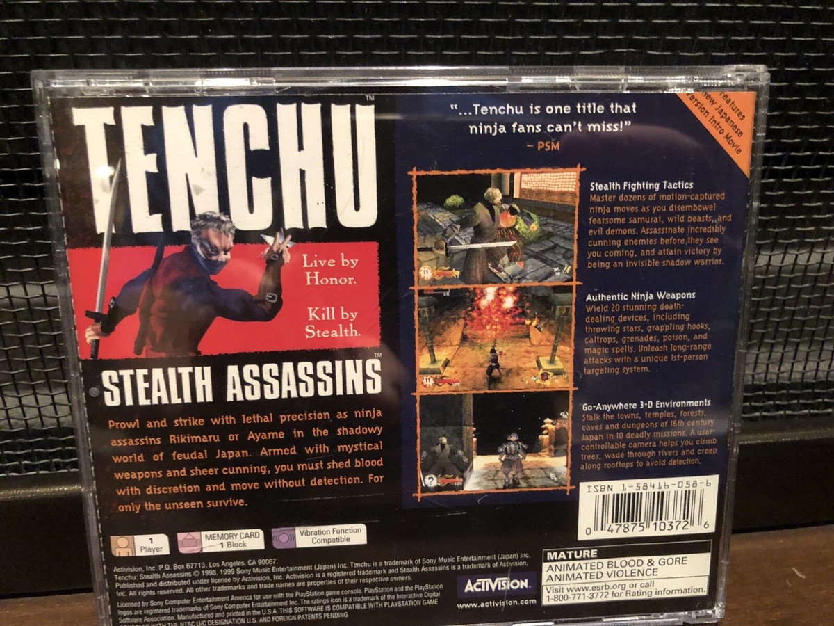 Tenchu: Stealth Assassins Ps1-Sony PlayStation 1-Greatest