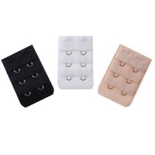 2 Hooks Ladies Bra Extender Bra Extension Strap Underwear Strapless x 3