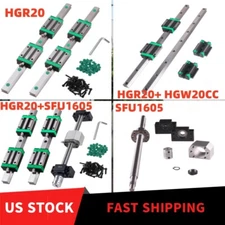 HGR20 Linear Guide Rail HGH20CA Block SFU1605 Ball Screw BF12/BK12  CNC 3D