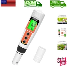 Digital pH EC TDS Temperature Meter with Backlit Screen - Ideal for Home Brewing