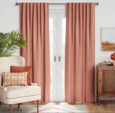 Threshold Blackout Aruba Cosmic Rust Curtains Panels Set 63 X 50 New Open Box