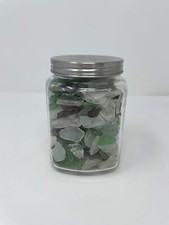 Genuine Hand Picked Surf Tumbled Sea/Beach Glass Filled Jar