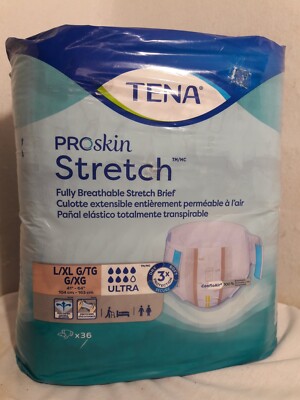 TENA 67803  Adult Disposable Briefs L/XL Tab Closure 36 Ct