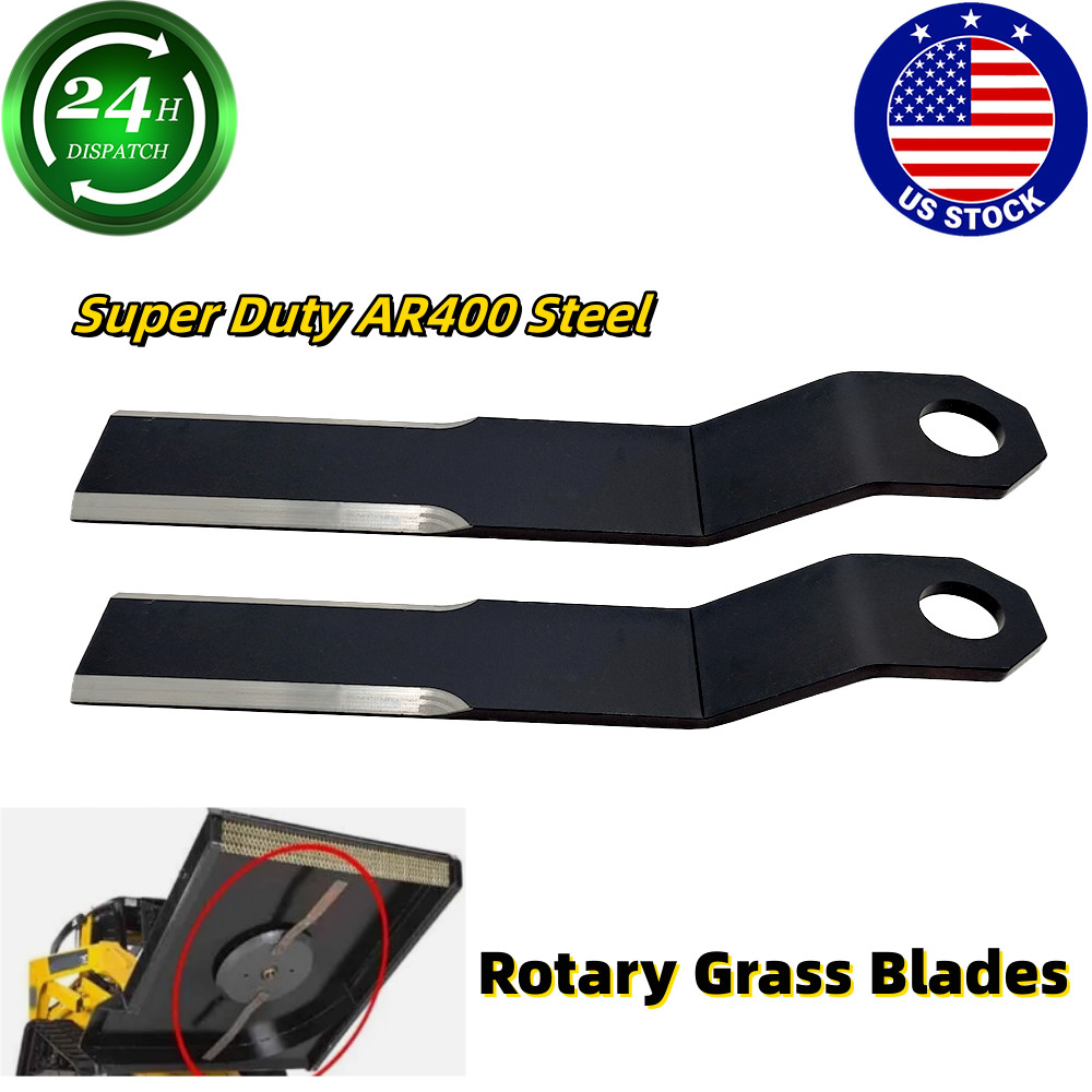 2X For Skidsteer Mower King Brush Hog AR400 Steel Blades Rotary Grass Cutter