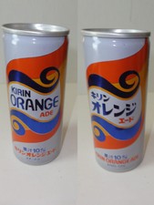 RARE Collectible JAPANESE KIRIN Orange ADE Soda STEEL Can JAPAN サンキスト EMPTY 250m